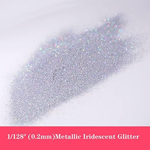 Glitter holográfico de 150g, glitter iridescente ultra fino de 0,2 mm, glitter vermelho holográfico para artesanato,