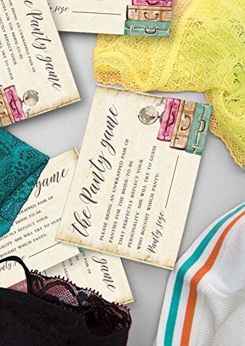 Inkdotpot Girls Night Out Out Bachelorette Party Party Panty Game Viajando Bridal Chusel Game 1 Sign+ 30 Cartas de