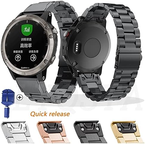 Ankang Aço inoxidável 26mm 22mm RELUGUELA VABELA VABELA DE VABELA PARA GARMIN FENIX 6 6X PRO 5X 5 PLUS 3 HR RELISTA EASYFIT Strap