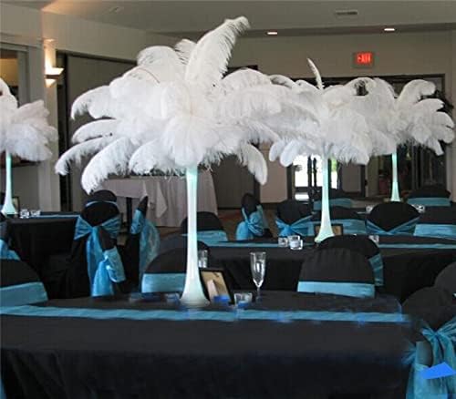 Pumcraft Jóias Diy Avestrichas Branca Feathers 15-75cm 6-30 polegadas DIY Festa de festa de casamento Decorações de vestido de vestido
