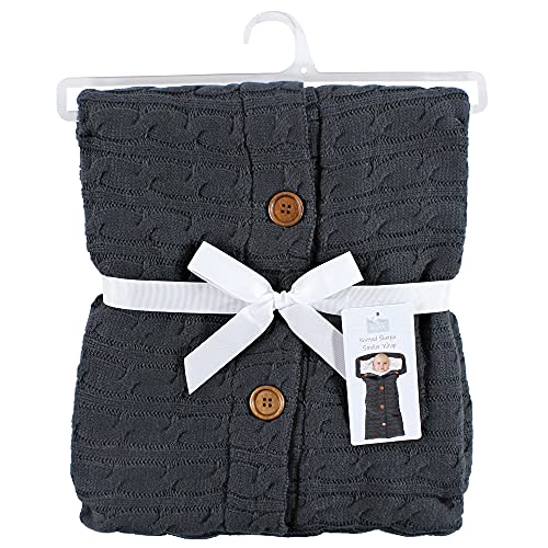 Hudson Baby Unisisex Baby Sherpa maconha Sack de Sack de Sacker Baby Lounge, carvão, um tamanho