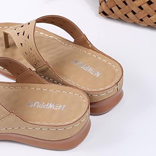 Slippers for Women Arch Apoio Apoio ao dedo do pé de dedo chinelos de moda vintage chinelos romanos sandálias de calcinha