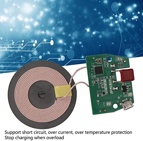 Módulo de carregamento sem fio rápido qi padrão transmissor de carregador sem fio DIY Bobina PCBA Bobina 110kHz a 205kHz