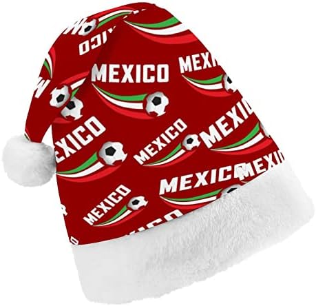 México Futebol Futebol Christeiro Papai Noel Chapéu para Capas de Natal Vermelho Favorias de Festas de Ano Novo Festas Festivas