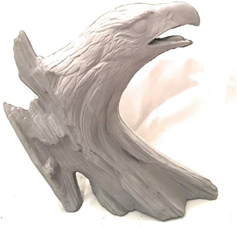 Águia, bisque de cerâmica, pronto para pintar, 11 pol., U-Paint, águia em madeira flutuante