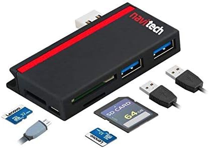 Navitech 2 em 1 laptop/tablet USB 3.0/2.0 Adaptador de cubo/micro USB Entrada com o leitor de cartão SD/micro SD compatível com o