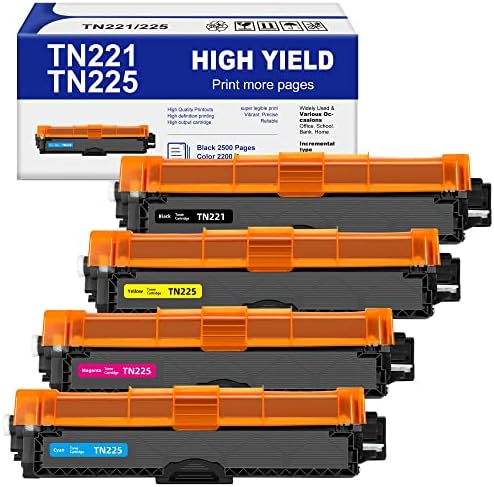 Substituição de cartuchos de toner TN221 para o irmão TN-221 TN225 TN221BK para usar com o irmão HL-3170CDW MFC-9130CW