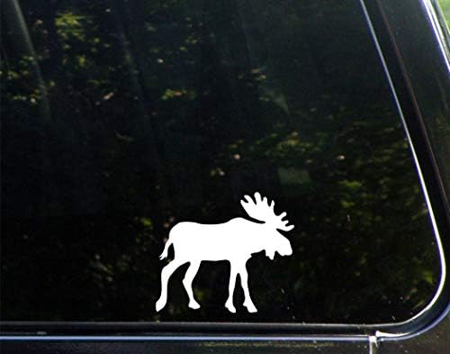 SIGN DEPOT MOOSE - Para carros Decalque de Janela de Vinil Vinil Funny Cars | Branco | 8,75 polegada