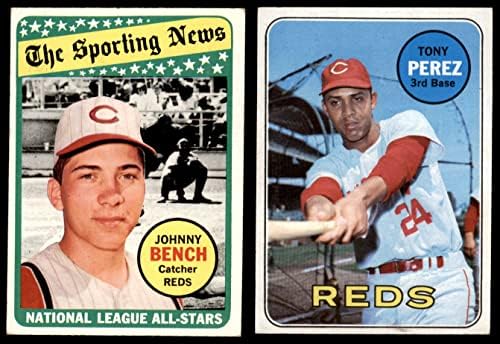 1969 Topps Cincinnati Reds perto da equipe definida Cincinnati Reds VG/EX Reds