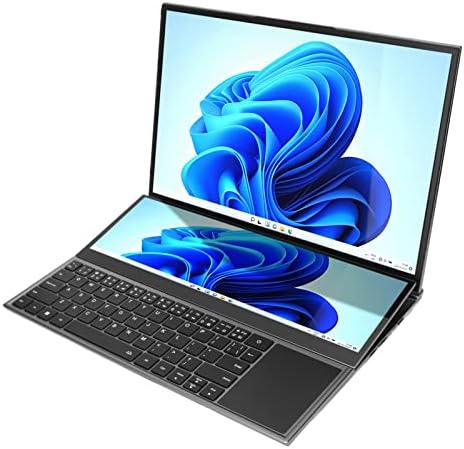 Bewinner Laptop de tela dupla Slim, tela de 16 polegadas e tela de toque de 14 polegadas, para o processador Core i7, 8 GB DDR4,