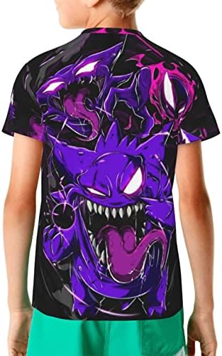 Camiseta de anime para meninos meninas desenhos animados camisetas estampadas camisetas curtas camisetas jovens round pescoço