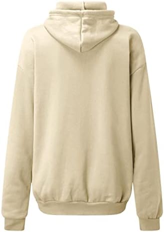 Ruziyoog Hello Fall Capuzes de abóbora para mulheres de manga longa Casual Sweetshirts Casual Fleece Kangaroo Pocket Pollover Pullover