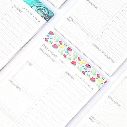 Diariamente para fazer listar no bloco de notas com 52 folhas de planejamento de rasgo sem data, Lista de verificação de planejador