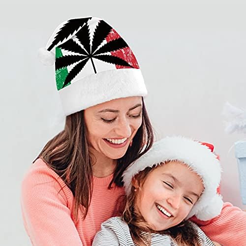 Chapéu de natal de maconha de bandeira italiana para o cosplay da festa de férias de ano novo