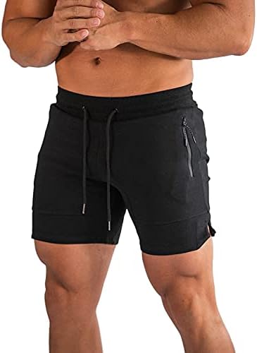 BUXKR Mens treina shorts de 5 polegadas de ginástica rápida para homens atléticos de corrida com bolsos com zíper