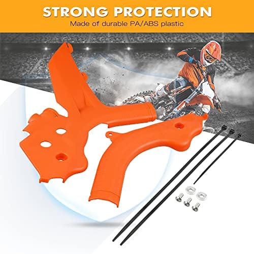 NICECNC Orange Frame Guard Protetor Shield Cover compatível com KTM 125 200 250 300 350 450 SX SXF XC XCF 2019 2020