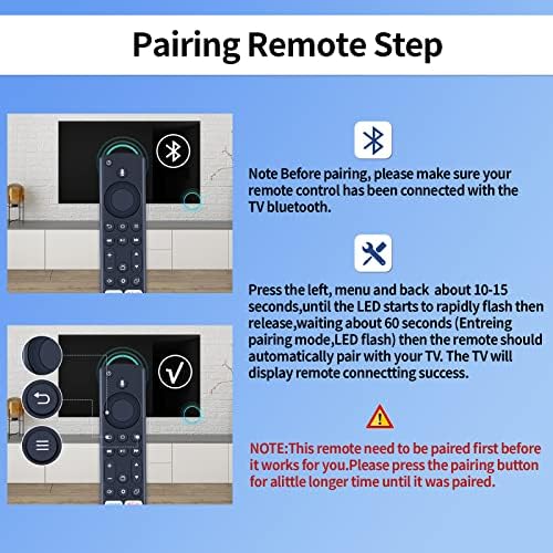 CT-RC1US-21 NS-RCFNA-21 Substituição Controle remoto de voz com MIC compatível para INSIGNIA Fire/Smart TV e Toshiba