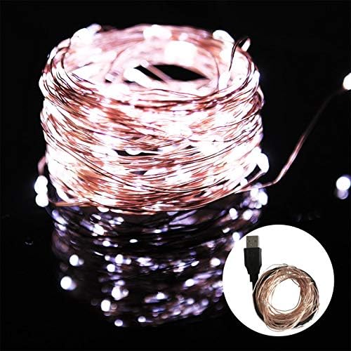 HJZYYSGYQ 100 LED 33ft/10m Starry Fairy String Light, Luzes de fio de cobre decorativas à prova d'água para festival