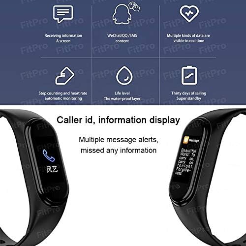 Monitor de temperatura sdfgh M4 Smart Band 4 Fitness Tracker Watch Sport Bracelet Freqüência cardíaca Pressão arterial pulseira