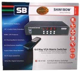 4x4 VGA PC RGBHV Matrix Switcher + RS232 ‚ + IR Remoto SB-4140 por Shinybow