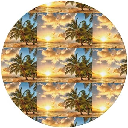 Elbull Sunset Hawaiian Palm Tree Table Table Toneta de mesa ELATIDA ELÁSTICA ELÁSTICA EMPLEMACIDA DE