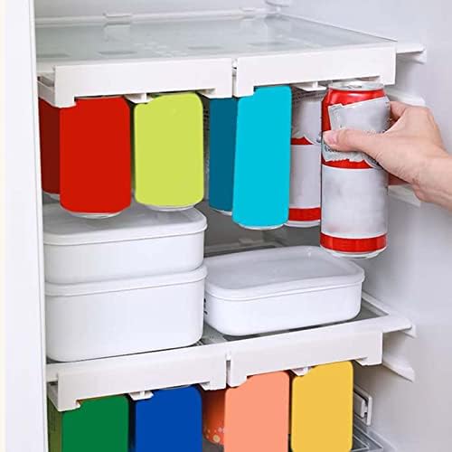 Refrigerador pendurado bebida de armazenamento rack duplo pode armazenar rack de vidro de vidro de vidro rack