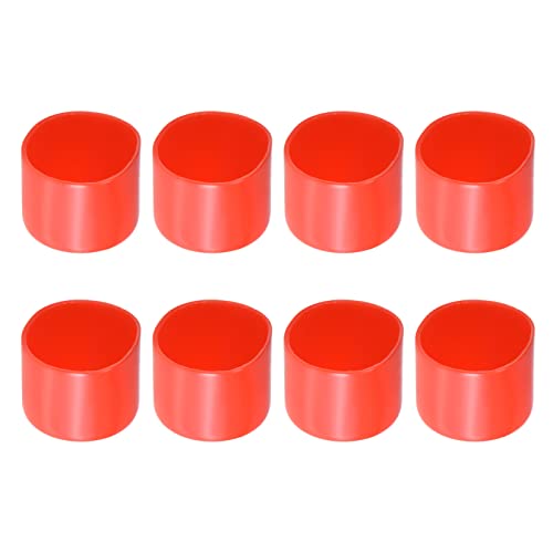 Tampa do protetor de rosca do parafuso do reboco Caps de borracha, [para parafuso, parafuso] - ID de 42 mm/vermelho/8 pcs