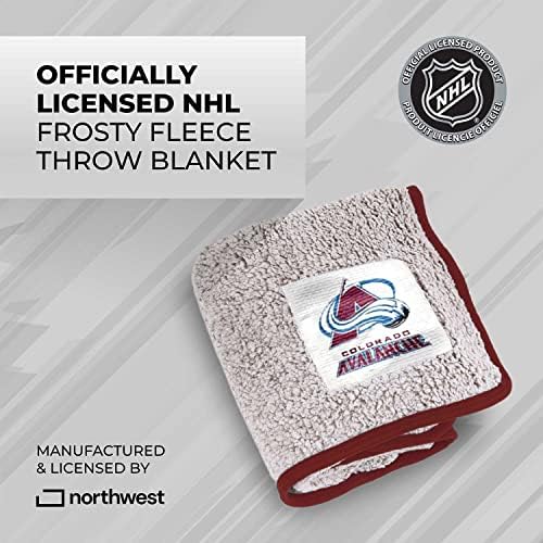 Northwest NHL Soft Two Sherpa Throw, manta de 50 x 60, arremesso oficialmente licenciado para roupas de cama ou sofá, cobertura de