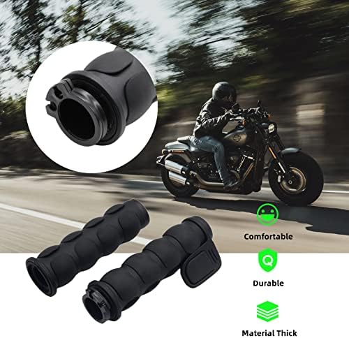 Hadaxt Motorcycle guithebar Grips 1 '' 25mm Universal Chrome Black Non Slip Mandal Fit Harley Davidson Sportster 883 Dyna Electra Glide Sofrail Cruisers Choppers Road King King King King King King King King King King