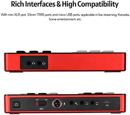 XDCHLK SC-M1 Cartão de som de transmissão ao vivo portátil com DSP para computador de tablets para transmissão ao vivo