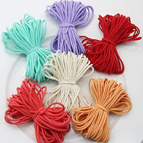 Irisgardenn 3mm de 3 mm de borracha elástica colorida corda pendurada corda redonda elástica faixa de cordão Diy Crafts Costura