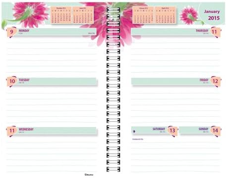 Brownline Weekly Academic Planner, julho-julho, cobertura poli, 8 x 5 polegadas, flor moderna, projetos variados, projetos podem