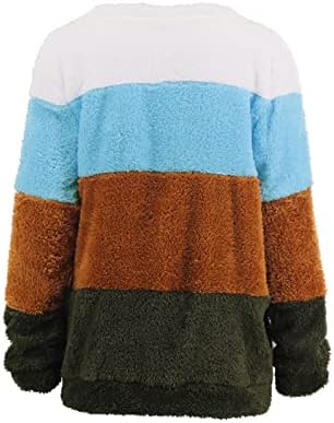 FMCHICO FUZZY FUZZY SHERPA SWEETERS SWEATERS CASual Crewneck Sweatshirt Pullover