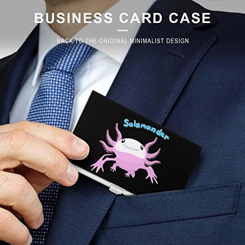 Salamandra Axolotl Titular de cartão de visita Pocket Cartão de cartas Slim Card Wallet for Men Women