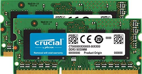 Kit Crucial de 8 GB DDR3/DDR3L 1066 MT/S SODIMM 204 PIN MEMÓRIA PARA MAC - CT2K4G3S1067M