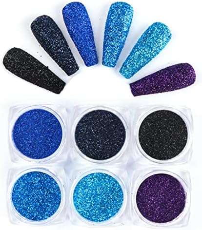 Glitter holográfico Glitter 6 cores Laser Superfina Festival Cosmético em pó Pigmento Pigmento Nail Art Craft Craft Leca