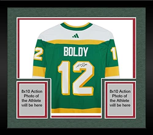 Matt Matt Boldy Minnesota Wild autografado 2022-23 RETRO RETRO ADIDAS Jersey Authentic - Jerseys autografadas da NHL