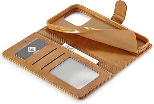 Coovs Carteira Caixa para iPhone 13 mini/13/13 Pro/13 Pro Max, PU Coverty Magnetic Protective Case Tampa com slots