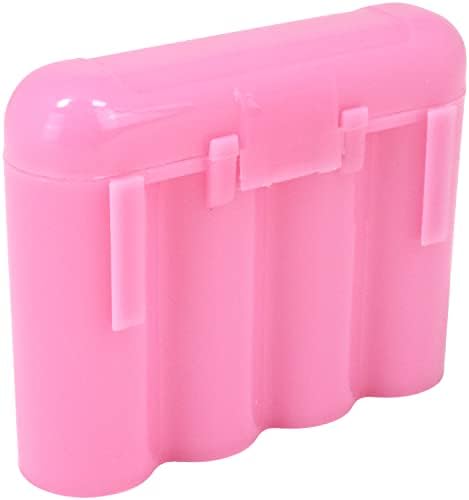 Seis EBC Bateria AA AAA Rosa Plastic Bateria de armazenamento Caixa de caixa