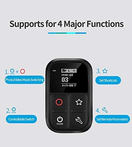 Teleisn Smart Remote para GoPro Hero 10 Black Hero 9 Max. Controle remoto à prova de água. GoPro WiFi Remote