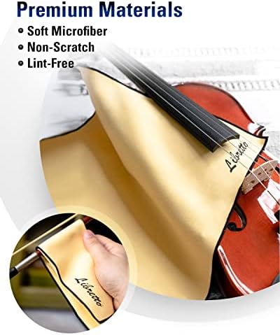 Libretto Microfiber Ponela Ponela para instrumentos musicais, 3 tamanhos em 1 pacote, produto de limpeza de violoncelo