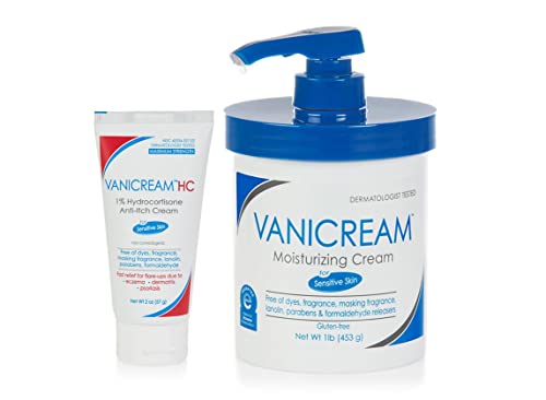 Creme hidratante de Vanicream com bomba, 16 onças e hidratante facial com SPF, 2,5 onças