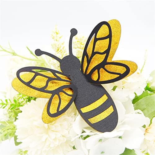 Adesivos infantis e ousados ​​animais perelescente papel de abelha dupla festivo decoração de casa diy hollow bee parede adesiva