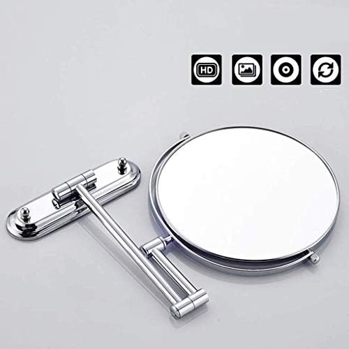 Espelho de vaidade futeni, maquiagem espelho espelho espelho montado na parede Minificação de espelho de barbear redonda