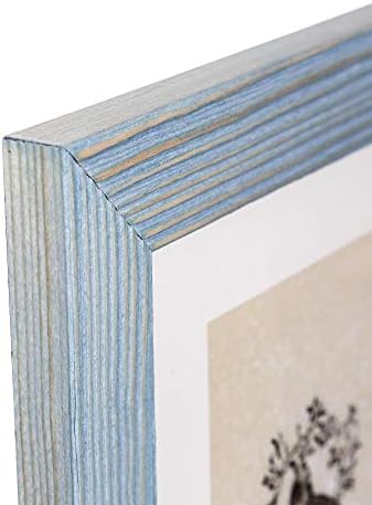 Quadro de foto de colagem de madeira sólida rústica 8x16 - exibir três imagens 4x6 com tapete, horizontal ou vertical para