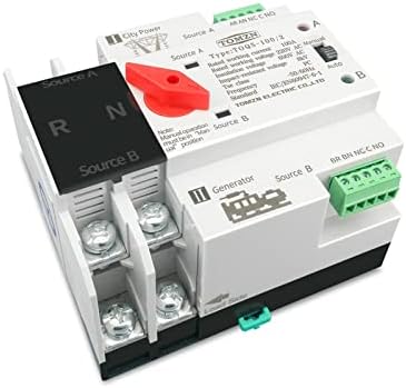 Vogoyo 1pcs trilho DIN 2p 3p 4p ATS Dual Power Switch Automático Chave de seletor elétrico Switches Power 63a 100a 125a