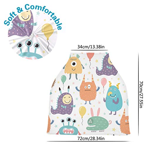 Cartoon Animal Baby Car Seat Covers - Lenço da amamentação, dossel de carro de uso multiuso, para menino e menina