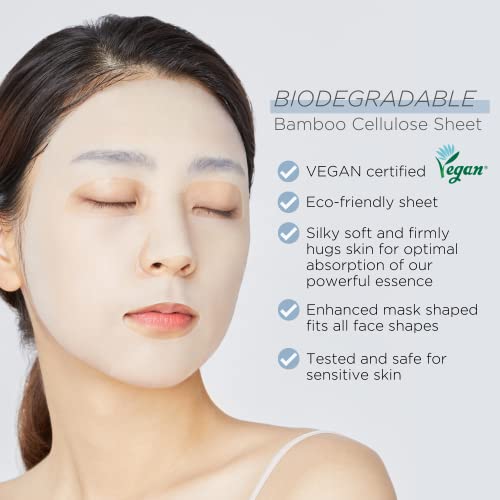 Melhor máscara de folha coreana - máscara de face essencial para todos os tipos de pele Máscara de lençol coreano Hidratante hidratante