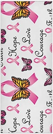 Aunhenstern Yoga Blanket Faith-Ribbons-Butterfly Yoga Towel Yoga Mat Toalha
