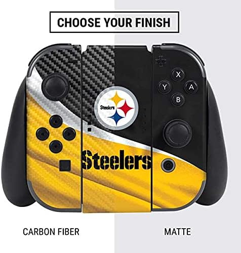 Skinit Decals Gaming Skin Compatível com Nintendo Switch Bundle - NFL Pittsburgh Steelers oficialmente licenciado Design